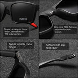 KDEAM Rectangular Ultra Light TR90 Sunglasses Men Polarized TAC 1.1mm Thickness Lens Driving Sun Glasses Women Sports Cat.3 - Curucutear.com