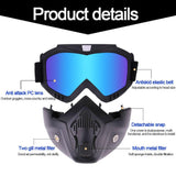 Outdoor Sport Windproof Mask Goggle HD Motorcycle Glasses Snowboard Eyewear Riding Motocross Summer UV Protection Sunglasses - Curucutear.com