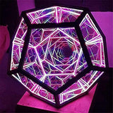 Projector Table Lamp Night Light Creative And Cool Infinite Dodecahedron Color Art Light Children Bedroom Led Luminaria Galaxy - Curucutear.com