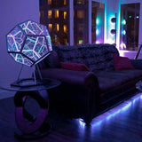 Projector Table Lamp Night Light Creative And Cool Infinite Dodecahedron Color Art Light Children Bedroom Led Luminaria Galaxy - Curucutear.com